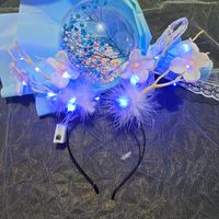 Cute Christmas Luminous Flower Antler Feather Hairband Wholesale sku image 14