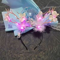 Cute Christmas Luminous Flower Antler Feather Hairband Wholesale sku image 15