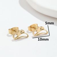 Fashion Hat Bow Knot Stainless Steel Irregular Plating Hollow Out Ear Studs 1 Pair main image 4