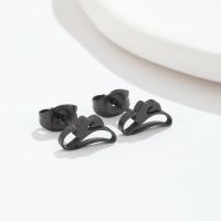 Fashion Hat Bow Knot Stainless Steel Irregular Plating Hollow Out Ear Studs 1 Pair main image 3