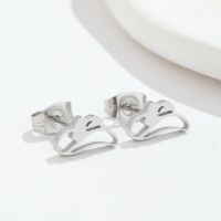 Fashion Hat Bow Knot Stainless Steel Irregular Plating Hollow Out Ear Studs 1 Pair sku image 1