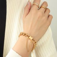 Wholesale Fashion Geometric Titanium Steel Plating Bracelets Necklace sku image 1