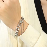 Wholesale Fashion Geometric Titanium Steel Plating Bracelets Necklace sku image 2