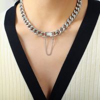 Wholesale Fashion Geometric Titanium Steel Plating Bracelets Necklace sku image 4