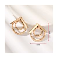 Retro Round Square Metal Copper Plating Women's Earrings 1 Pair sku image 3