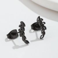 Fashion Leaves Stainless Steel Plating Hollow Out Ear Studs 1 Pair main image 2