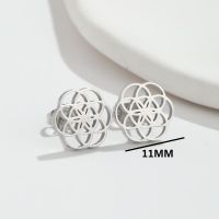 Fashion Flower Stainless Steel Plating Hollow Out Ear Studs 1 Pair main image 2