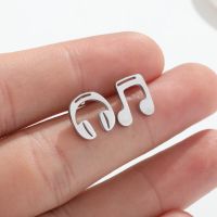 Fashion Notes Stainless Steel Asymmetrical Plating Hollow Out Ear Studs 1 Pair main image 5
