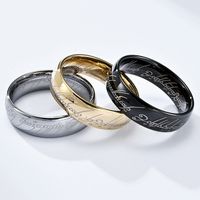 Fashion Letter Tungsten Steel Polishing Rings 1 Piece main image 1