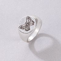 Simple Style Butterfly Alloy Plating Women's Rings 1 Piece main image 3