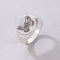 Simple Style Butterfly Alloy Plating Women's Rings 1 Piece main image 2