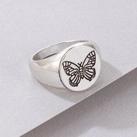Simple Style Butterfly Alloy Plating Women's Rings 1 Piece main image 4