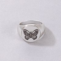 Simple Style Butterfly Alloy Plating Women's Rings 1 Piece main image 1