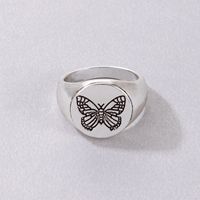 Simple Style Butterfly Alloy Plating Women's Rings 1 Piece main image 6