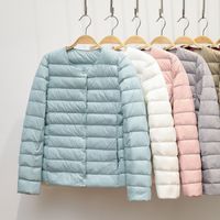 Women's Fashion Solid Color Single Breasted Coat Down Jacket main image 1