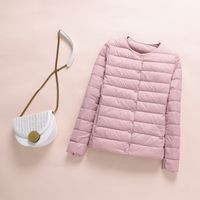Women's Fashion Solid Color Single Breasted Coat Down Jacket main image 4