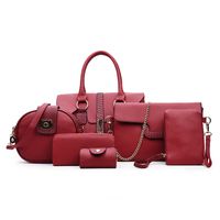 Women's Medium Autumn&winter Pu Leather Fashion Bag Sets sku image 1
