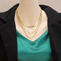 Fashion Geometric Stainless Steel Plating Layered Necklaces 1 Piece main image 6