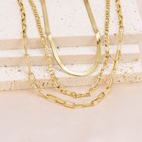 Fashion Geometric Stainless Steel Plating Layered Necklaces 1 Piece main image 2