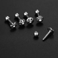 Fashion Star Flower Stainless Steel Inlay Artificial Diamond Earrings 1 Piece main image 1
