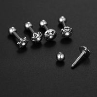 Fashion Star Flower Stainless Steel Inlay Artificial Diamond Earrings 1 Piece main image 6