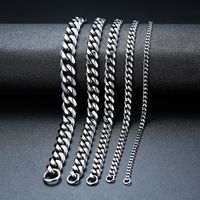 Mode Einfarbig Titan Stahl Einbrennlack Unisex Halskette 1 Stück sku image 5