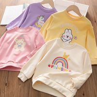 Simple Style Cartoon Letter Patchwork Cotton T-shirts & Blouses main image 6