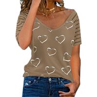 Women's T-shirt Short Sleeve T-shirts Printing Fashion Heart Shape main image 3