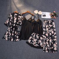 Women's Pastoral Leaves Polyester Printing Pants Sets main image 2