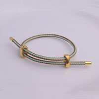 Ethnic Style Round Steel Braid Unisex Bracelets sku image 36