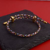 Ethnic Style Round Steel Braid Unisex Bracelets sku image 3