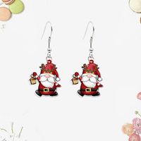 Cute Christmas Tree Santa Claus Letter Stainless Steel Epoxy Drop Earrings 1 Pair sku image 13