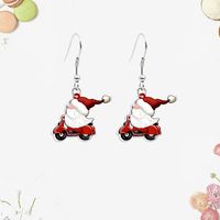 Cute Christmas Tree Santa Claus Letter Stainless Steel Epoxy Drop Earrings 1 Pair sku image 17