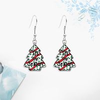 Fashion Christmas Tree Letter Arylic Alloy Christmas Women's Earrings 1 Pair sku image 9