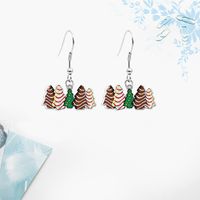 Fashion Christmas Tree Letter Arylic Alloy Christmas Women's Earrings 1 Pair sku image 5