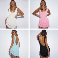 Women's Simple Style Solid Color Backless Cover Ups main image 1