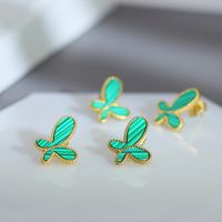 Fashion Butterfly Titanium Steel Plating Ear Studs 1 Pair main image 4