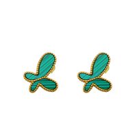 Fashion Butterfly Titanium Steel Plating Ear Studs 1 Pair main image 3