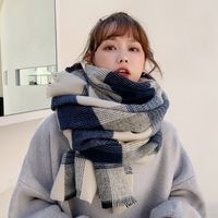 Women's Fashion Plaid Acrylic Tassel Winter Scarves main image 6