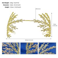 Retro Señora Nupcial Corona Metal Embutido Diamantes De Imitación Banda Para El Cabello sku image 4
