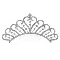 Princess Crown Alloy Plating Rhinestones Crown 1 Piece main image 3