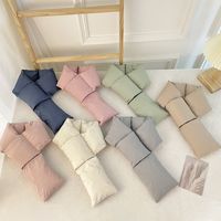 Women's Simple Style Solid Color Down Cotton Sewing Winter Scarves main image 1