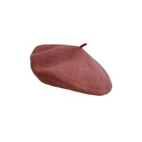 Women's Simple Style Solid Color Sewing Eaveless Beret Hat main image 4