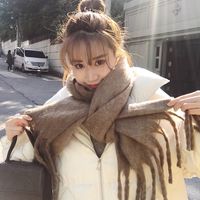 Women's Fashion Solid Color Polyester Tassel Winter Scarves main image 4