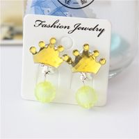 Cartoon Style Heart Shape Flower Arylic Handmade Kid's Drop Earrings 1 Pair sku image 7