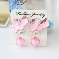 Cartoon Style Heart Shape Flower Arylic Handmade Kid's Drop Earrings 1 Pair sku image 3