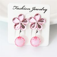 Cartoon Style Heart Shape Flower Arylic Handmade Kid's Drop Earrings 1 Pair main image 5