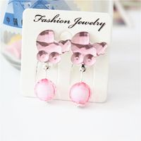 Cartoon Style Heart Shape Flower Arylic Handmade Kid's Drop Earrings 1 Pair sku image 13