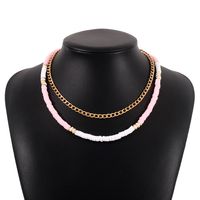 N9043 Bohème Ethnique Style Vintage Collier Couleur En Cuir Coussin Double-couche Clavicule Chaîne Simple Tempérament Collier Femmes sku image 7