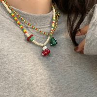 Süß Weihnachtsmann Glas Perlen Weihnachten Unisex Halskette Mit Anhänger 1 Stück main image 6